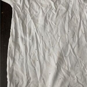 The white company White T-Shirt with Subtle Star Pattern